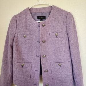 Talbots Women's Lavender Blazer with Silver Buttons